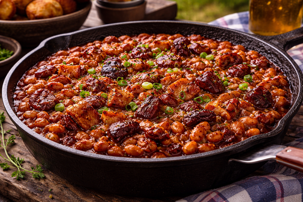Liberty Smokehouse Beans feat. Heath Riles Competition BBQ Rub + Blues Hog Champions' Blend BBQ Sauce