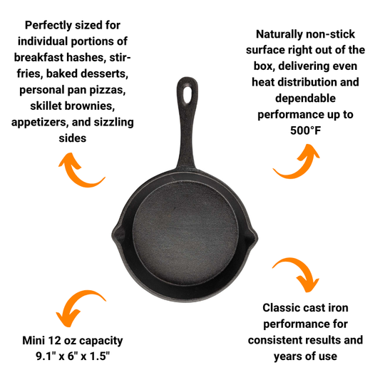12 oz Mini Cast Iron Skillet by TableCraft