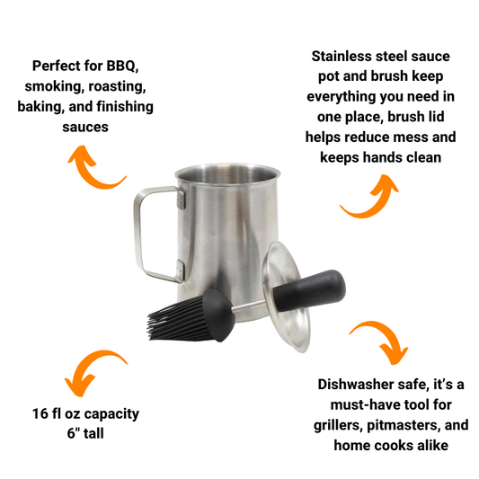 16 oz Sauce Pot w/ Silicone Basting Brush by TableCraft