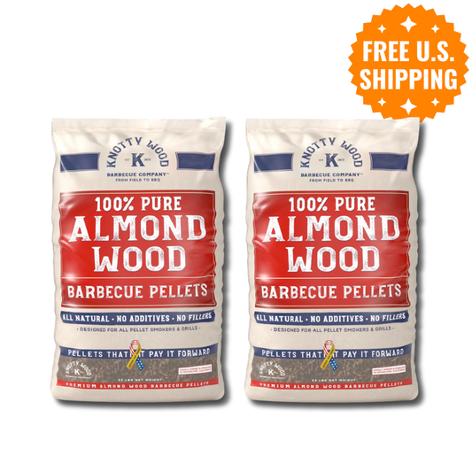 2-Pack: 100% Pure Almond Wood Barbecue Pellets by Knotty Wood (2 x 20lb)