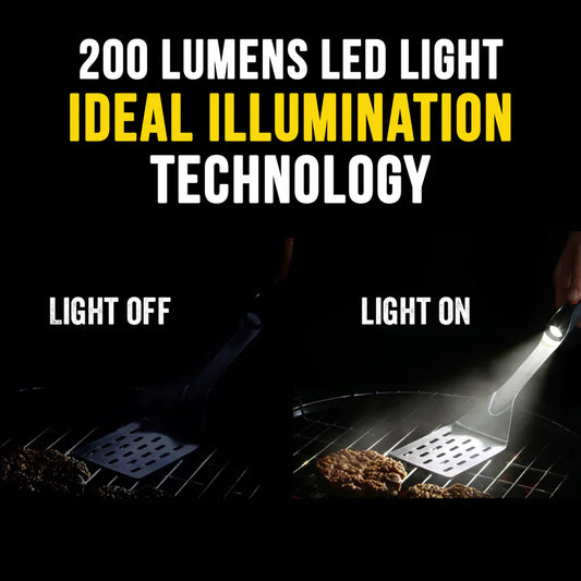 2-Piece LED Spatula & Smart Tongs Gift Set by Grillight