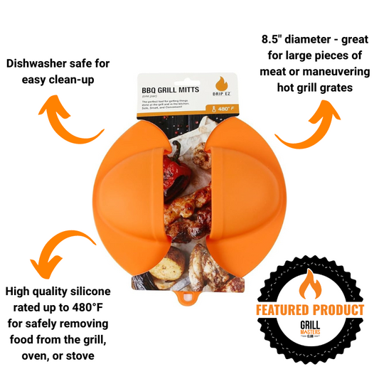 BBQ Grill Mitts by Drip EZ (1 Pair, Heat Resistant up to 480°F)