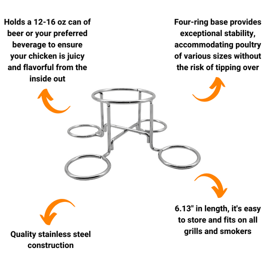 Stainless Steel Beer Can Chicken Stand
