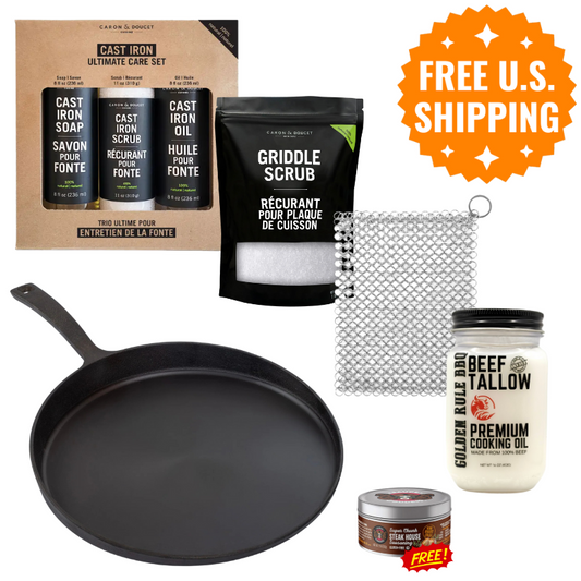 Ultimate Cast Iron Care & Cooking Crate: All Your Skillet Essentials