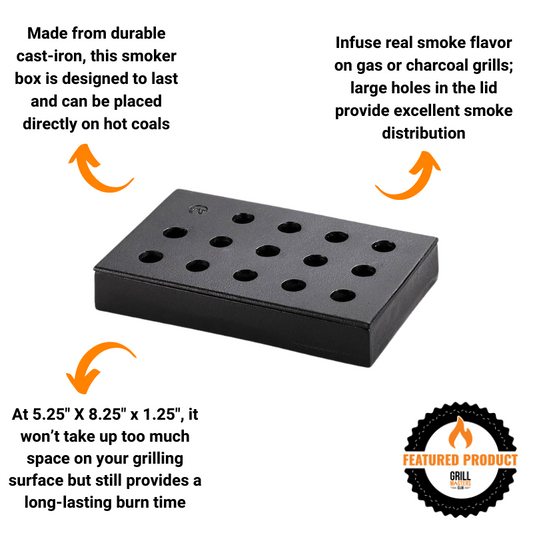 Where There's Smoke Bundle: Cast Iron Smoke Box + Wood Chips + Firestarters