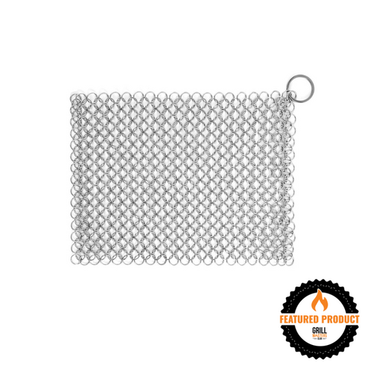 Chain Mail Cast Iron Scrubber & Cleaner by Outset (8" x 6")