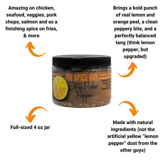 Citrus Pucker Pepper Rub by The Spice Guy (4 oz)