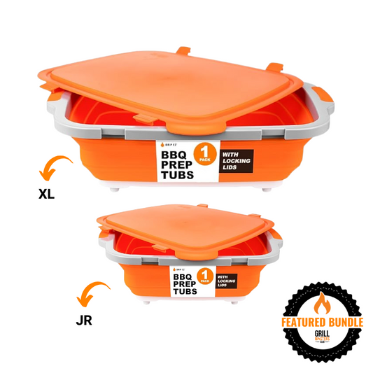 2-Pack: XL & Jr BBQ Prep Tubs by Drip EZ
