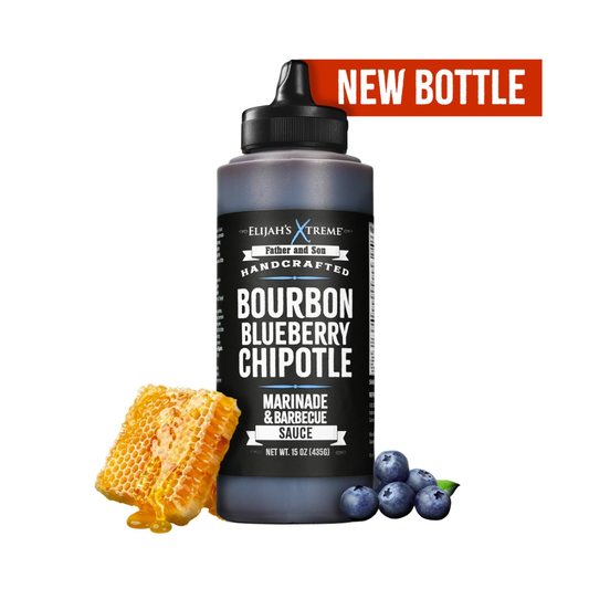 Elijah's Xtreme Bourbon Blueberry Chipotle BBQ Sauce & Marinade (15 oz)