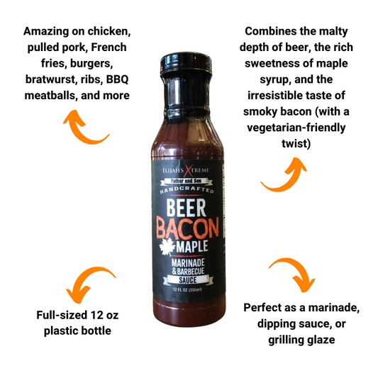 Elijah's Xtreme Beer Bacon Maple BBQ Sauce