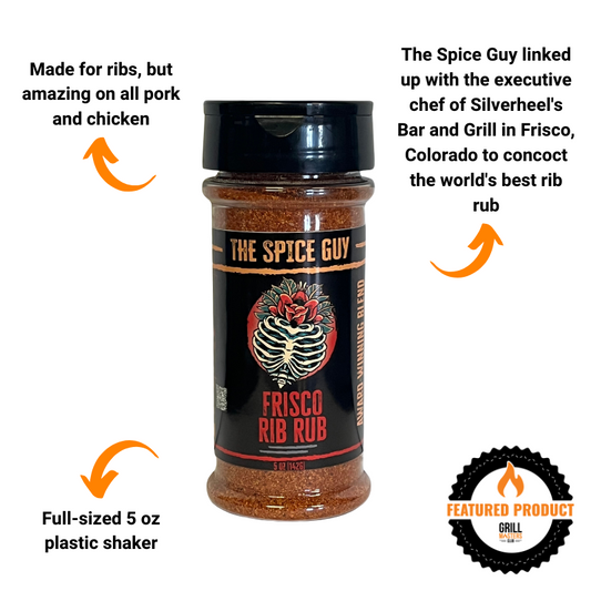 Infographic of Frisco Rib Rub by The Spice Guy - Specialty Rub for Pork Ribs