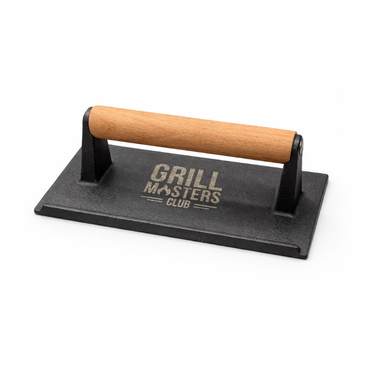 Heavy Cast Iron Bacon & Griddle Press by Grill Masters Club (2.2lb)