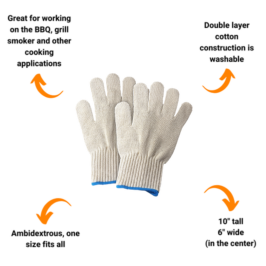 Pitmaster’s Pulling Glove Kit: Heat Resistant Gloves + Black Nitrile Glove Refill Pack (2XL - 90 count)