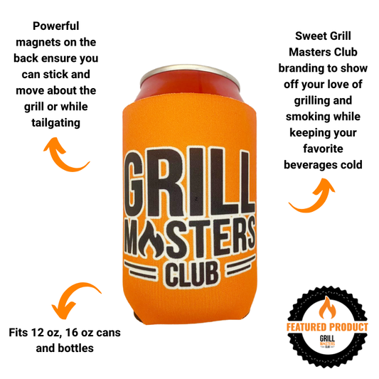 Grill Masters Club Magnetic Neoprene Koozie - Orange
