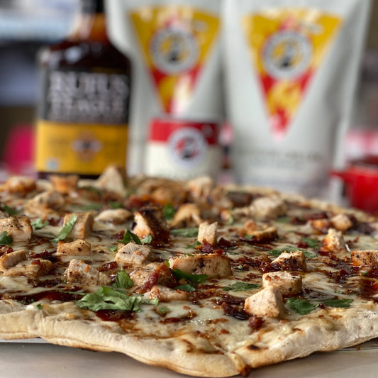 Pitmaster's Grilled Pizza Kit – Outdoor Pizza Bundle w/ Dough, Sauce, Pepperoni & Seasonings by Urban Slicer Pizza Worx