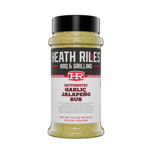 Heath Riles Garlic Jalapeño Rub (8 oz) - All-Purpose Seasoning