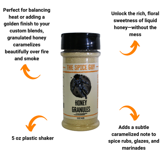 "Sweet Heat" DIY BBQ Rub Bundle: 7 Full-Size Spices + Reusable Shaker