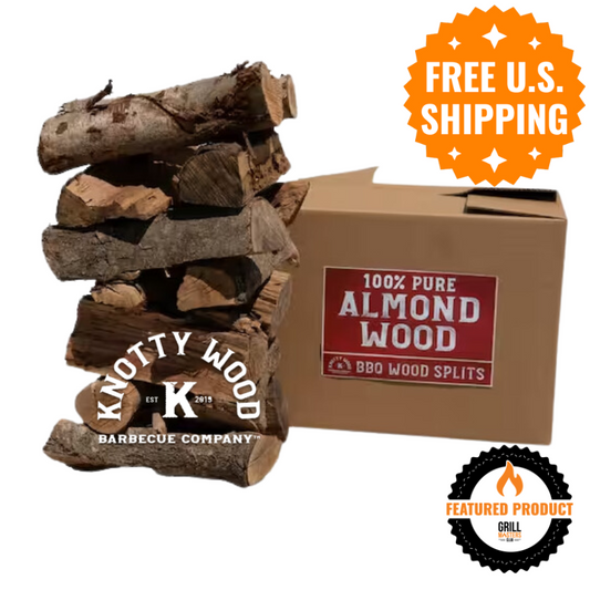 100% Pure Almond Wood Splits by Knotty Wood (46-50lb)