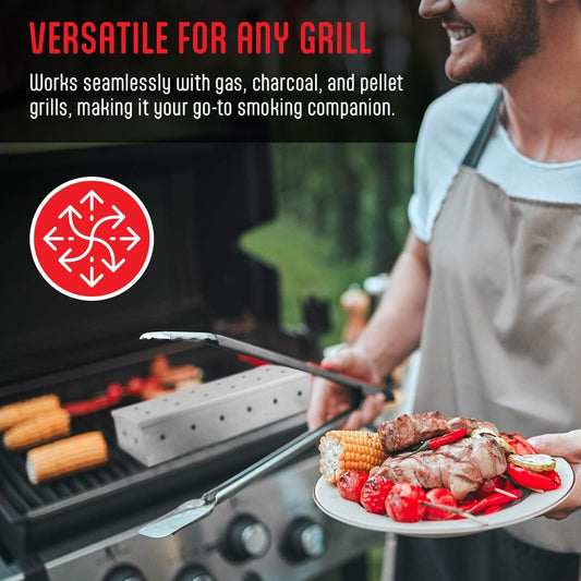 Stainless Steel Smoker Box with Hinged Lid by Kaluns