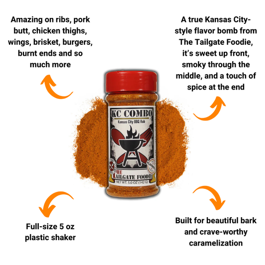 KC Combo: Kansas City BBQ Rub by The Tailgate Foodie (5 oz)
