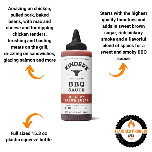 Kinder’s Hickory Brown Sugar BBQ Sauce 15.3 oz bottle