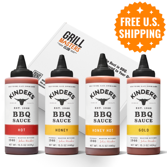 Kinder's BBQ Sauce 4-Pack: Hot, Honey, Honey Hot & Gold