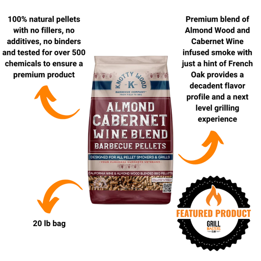 2 Pack: Plum Cabernet & Almond Cabernet Wood Barbecue Pellets by Knotty Wood (2 x 20lb)