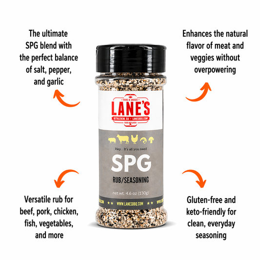 Lane's SPG Rub (4.6 oz) - Salt, Pepper Garlic Seasoning