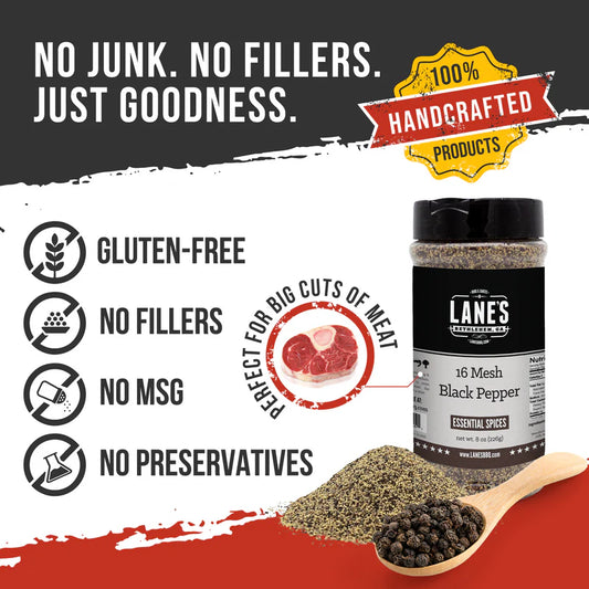 Lane's 16-Mesh Black Pepper (8 oz)