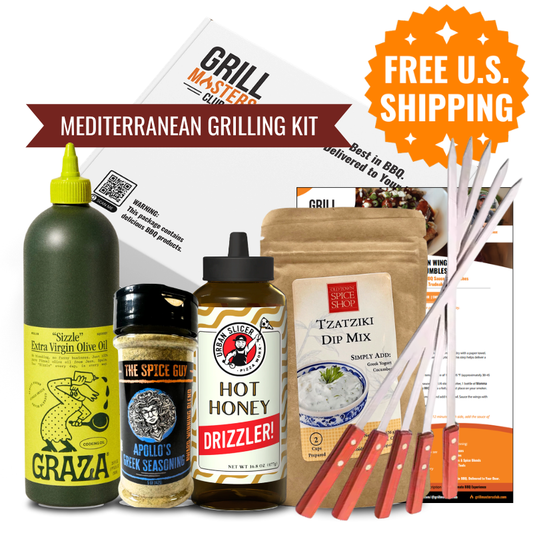 Mediterranean Live Fire Grilling Kit - Souvlaki, Kebab & Tzatziki Set