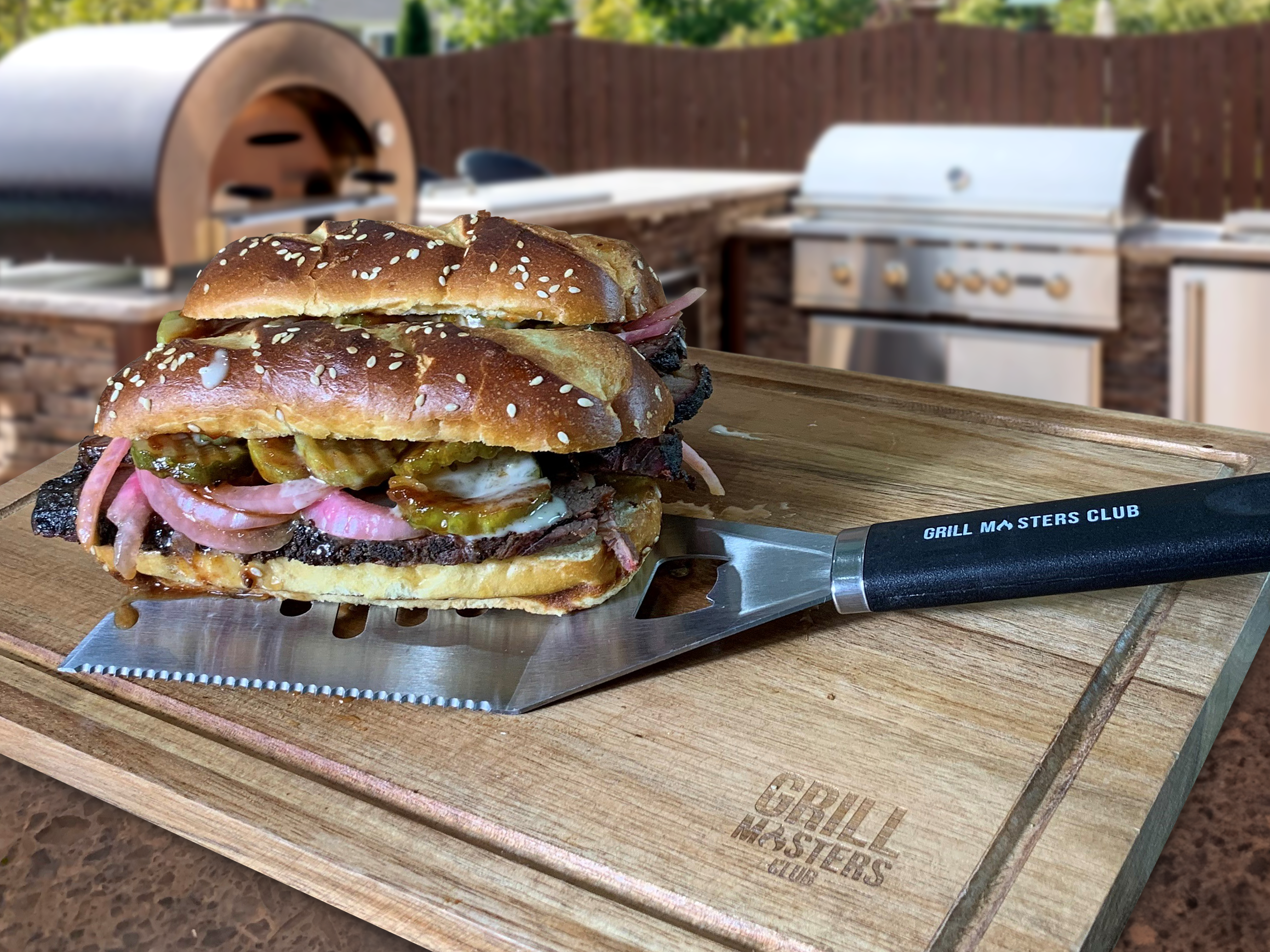 Grill Masters BBQ Super Bundle: Cutting Board, Meat Claws & Spatula