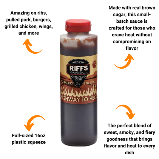 Riffs Smokehouse Highway to Heck Sweet Heat Competition BBQ Sauce (16 oz)