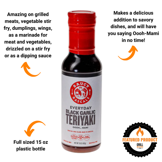 Saucy Rascals Everyday Black Garlic Teriyaki (15 oz)