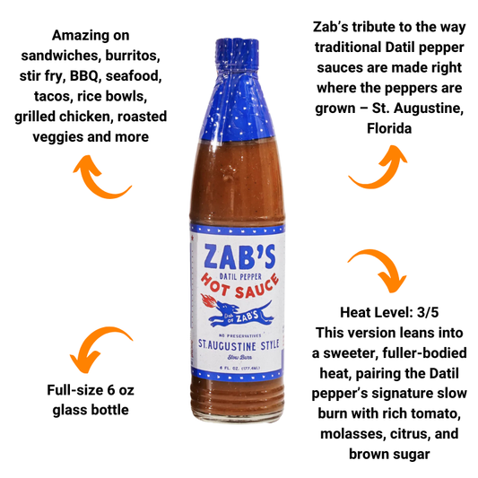 Zab’s St. Augustine Style Hot Sauce (6 oz)