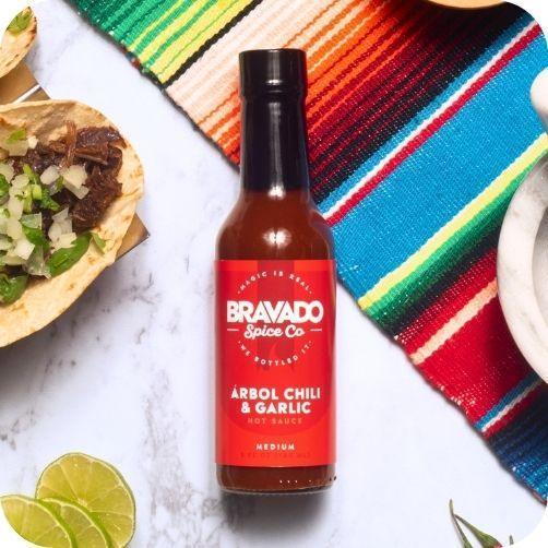 Arbol Chili & Garlic Hot Sauce by Bravado Spice Co (5 oz)