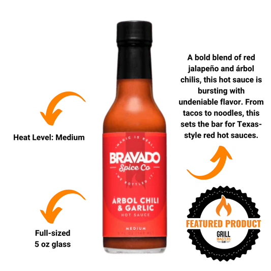 Arbol Chili & Garlic Hot Sauce by Bravado Spice Co (5 oz)