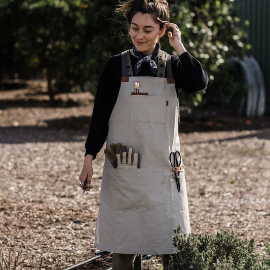 Premium Canvas & Leather Grilling Apron by Barebones
