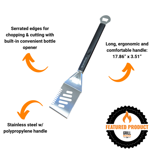 Pitmaster's Pride Bundle: 4-in-1 Grilling Spatula + Steam-Powered Grill Brush & Scraper by Grill Rescue