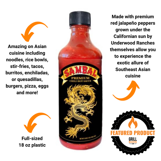 Underwood Ranches Sambal Premium Chili Hot Sauce (18 oz)