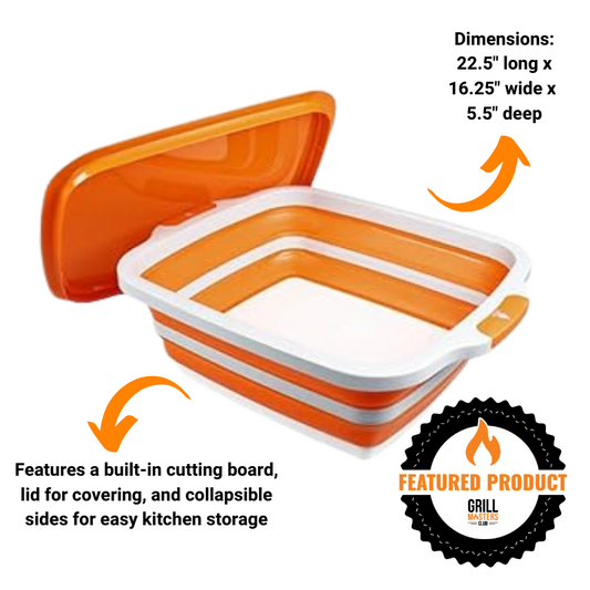 XL BBQ Prep Tub by Drip EZ - Classic Orange