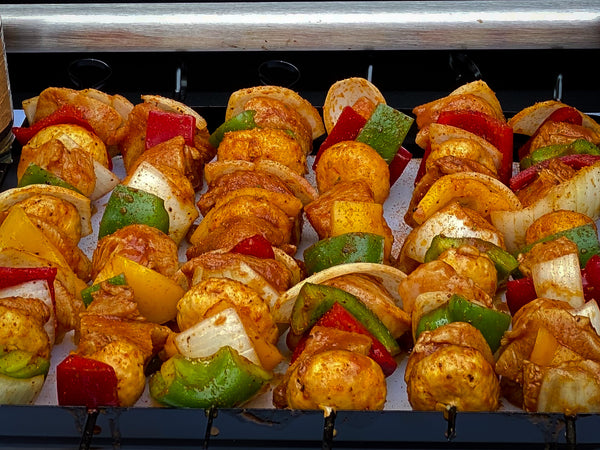Chicken shish kabobs, shisk kabobs, grilled kabobs