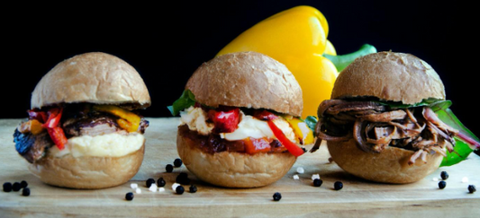 pulled pork philly cheesesteak, 