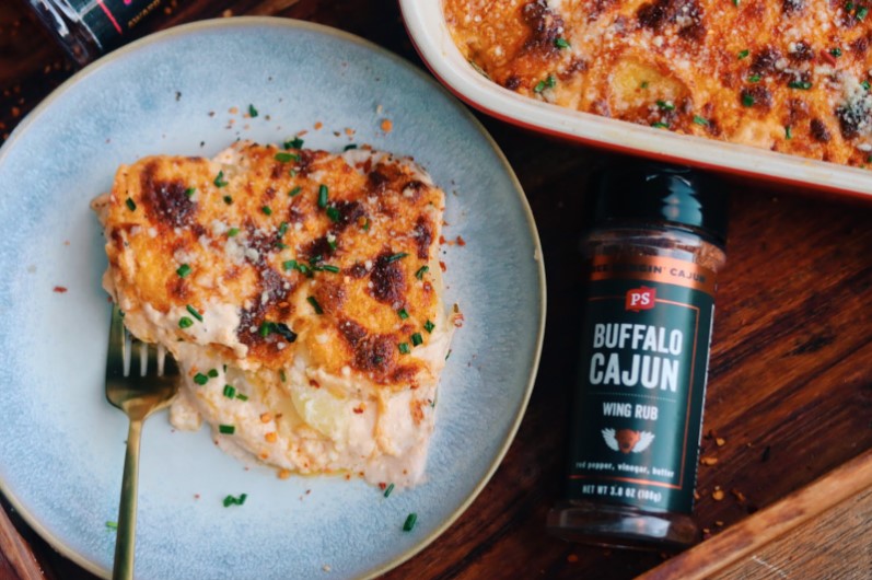 Buffalo Cajun Potatoes Au Gratin Grill Masters Club