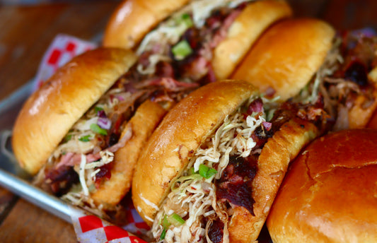 Smoked Pulled Pork Sliders with Slaw Recipe