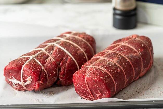 Tenderloin, prime rib, buthchers twine, holiday meals, tie your rib roast