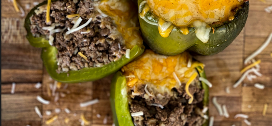 Grilled Bison, Stuffed bell peppers Grilled bell peppers