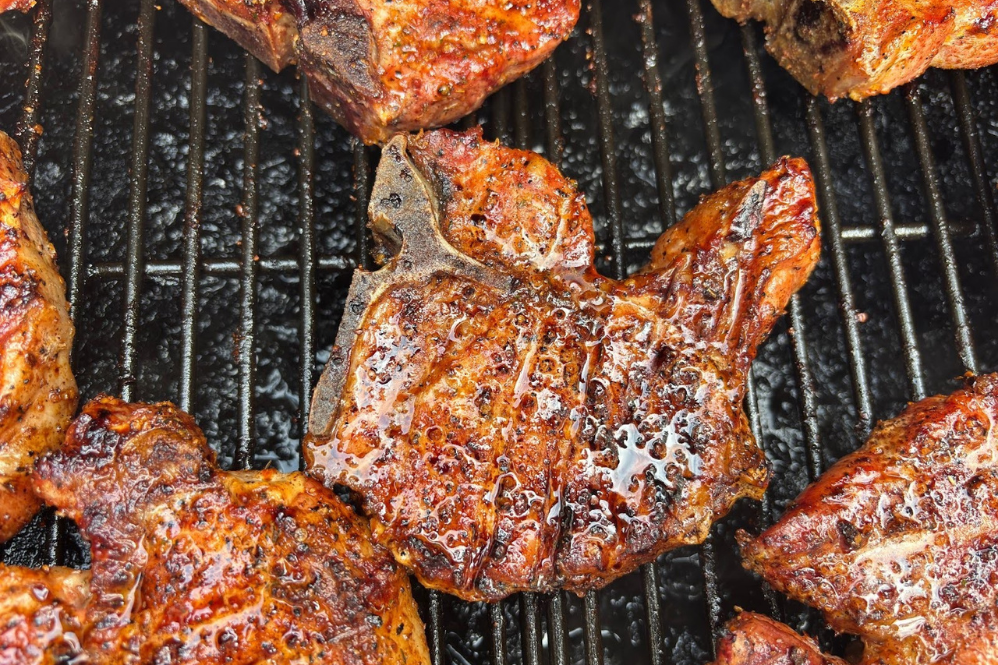 Maple Bacon Reverse-Seared Pork Chops