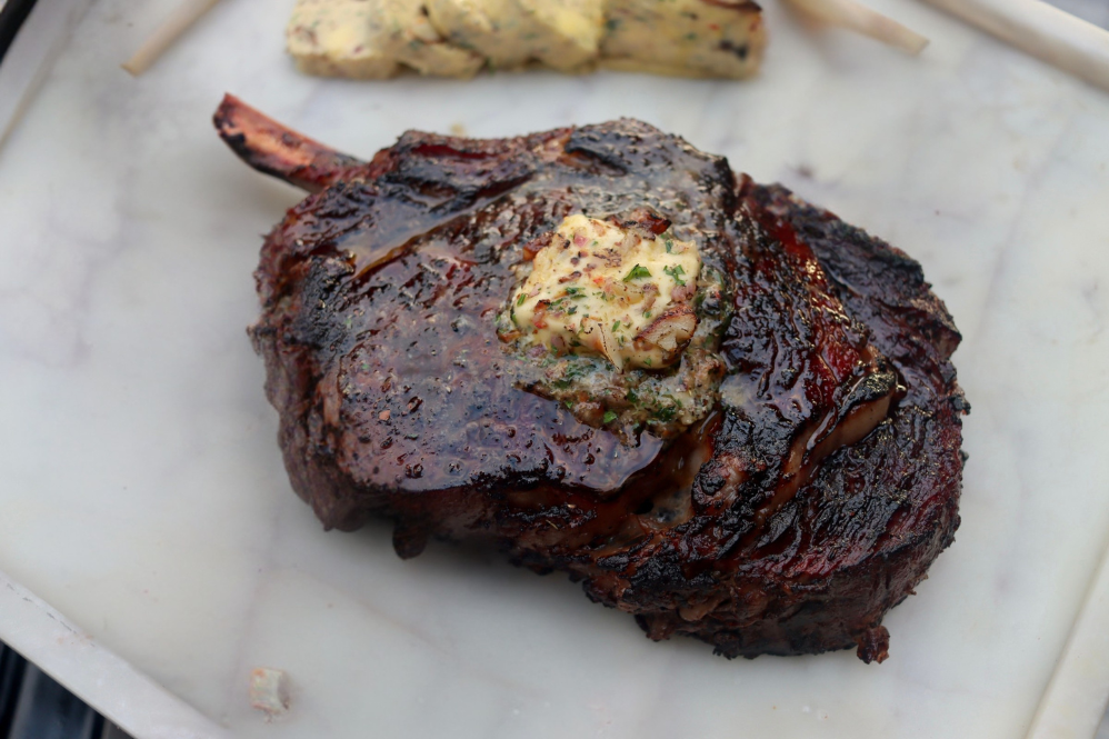 Open-Flame Ribeye with Chicago Fire Butter | Grill Masters Club
