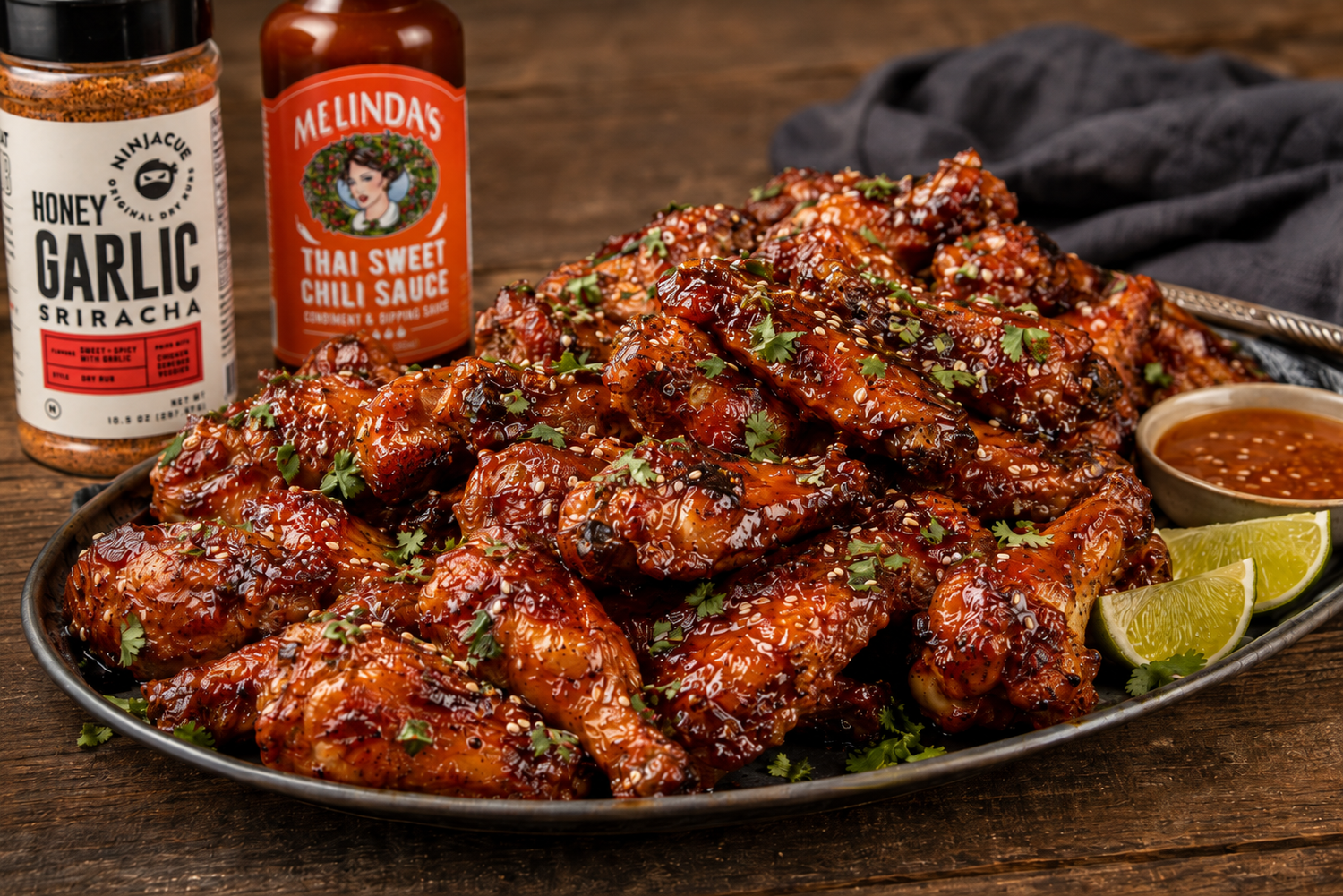 Smoked Thai Chili Wings with Sriracha Honey Glaze