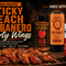 Sticky Peach Habanero BBQ Wings